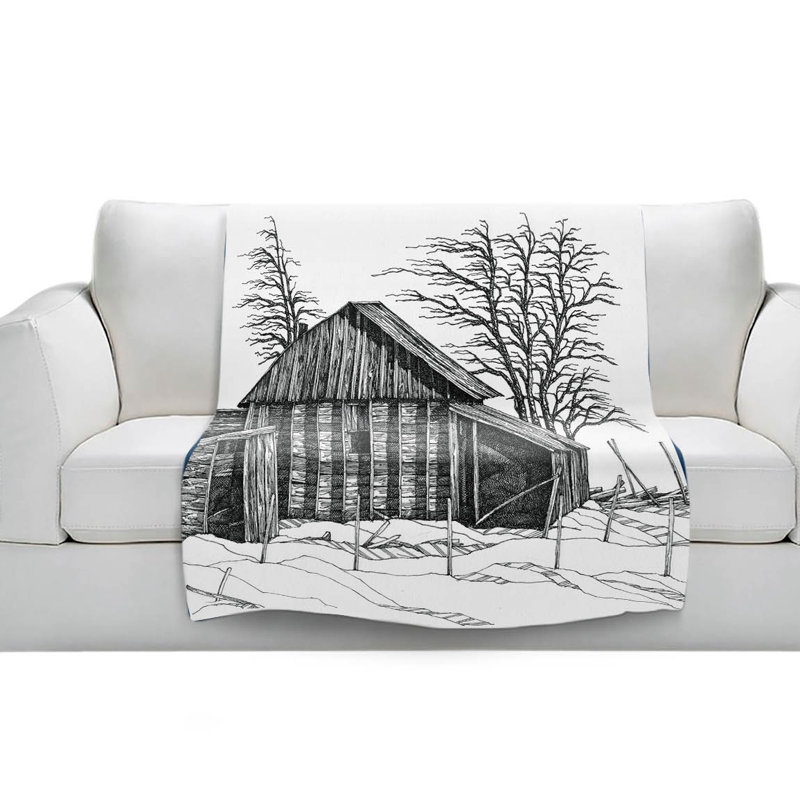 Hand Woven Throw Blanket, 68" W x 80" L