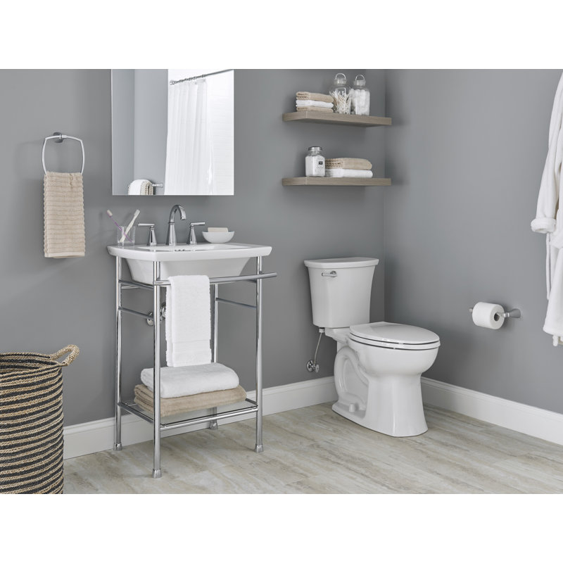 Edgemere Chrome Metal Console Table Legs with Glass Shelf