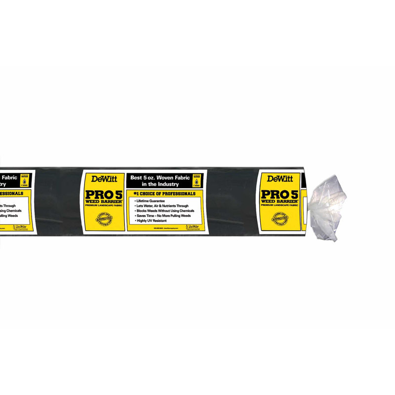 Dewitt Commercial and Home Garden Landscape Weed Block Barrier, 5' x 250'