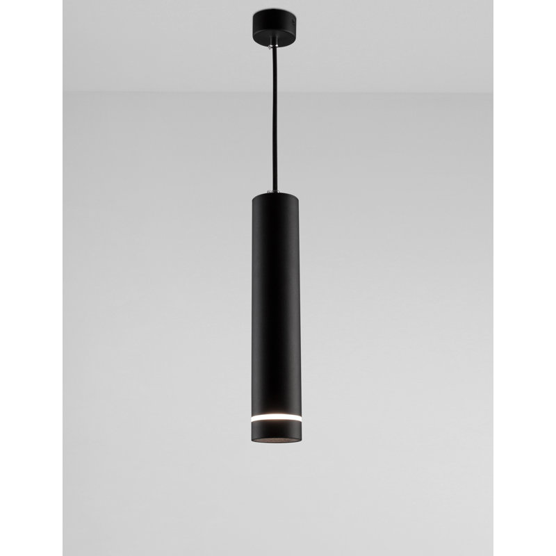 1 - Light Single Pendant, Black