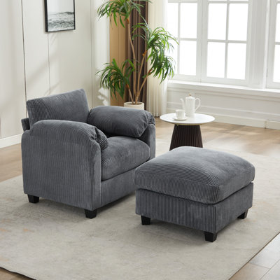 Fauteuil d'appoint 34,6 po avec repose-pieds