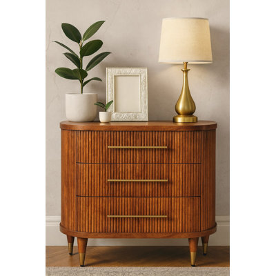 Solid Wood 3 - Drawer Rectangle Accent Chest