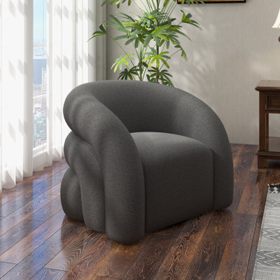 Coyle Upholstered Swivel Barrel Chair