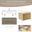 Meuble-lavabo mural 48 po / 60 po avec lavabo, meuble-lavabo mural moderne avec lavabo en résine et tiroirs à fermeture en douceur-116735876-116735881-116735882