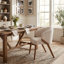 Chaise rembourrée avec pieds en bois-1955839380