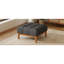 Poufs rembourrés moelleux, structure en bois et tissu gris de 84 cm, élément de décoration moderne-102703676