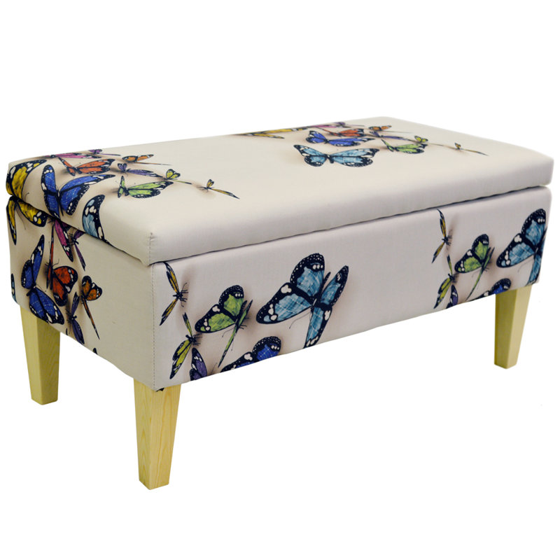 79cm Wide Rectangle Animal Print Standard Ottoman with Storage
