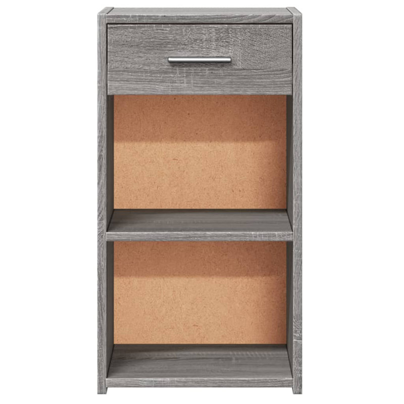 35 cm W Bedside Table, Grey Sonoma, Individual
