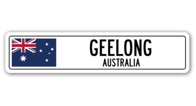 Plaque de rue en aluminium Geelong, Australie