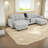 U-shaped Modular Sofas With Bluetooth And Storage, Light Grey Chenille For Modern Living Rooms