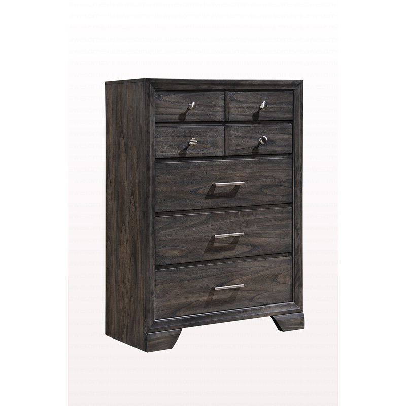 Commode en bois gris foncé 1Pc
