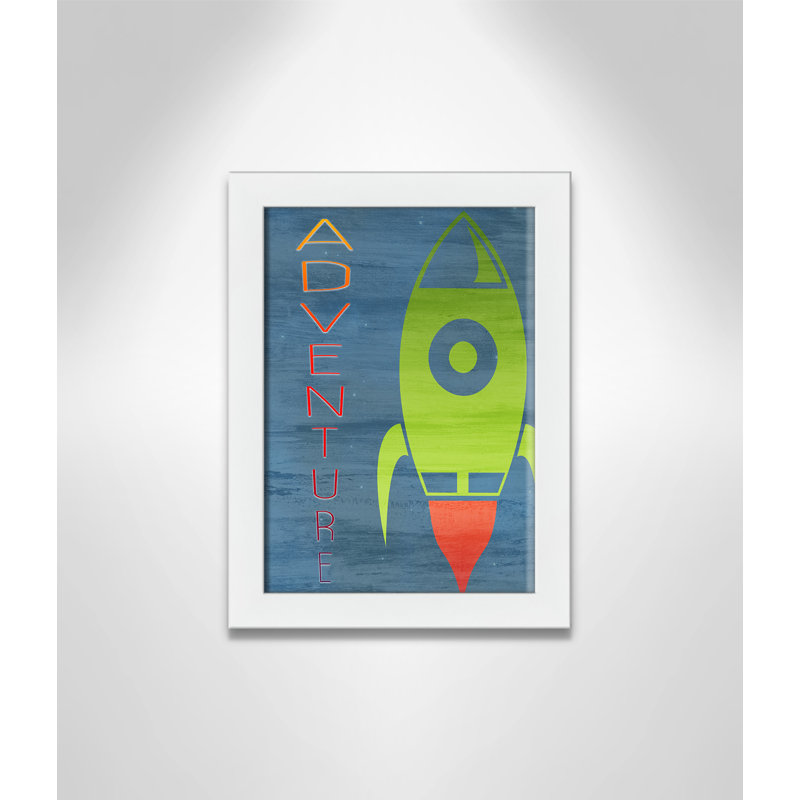 Space Explore 2, impression sur papier, H 14 po x l 10 po x P 0,6 po, Encadré plat blanc