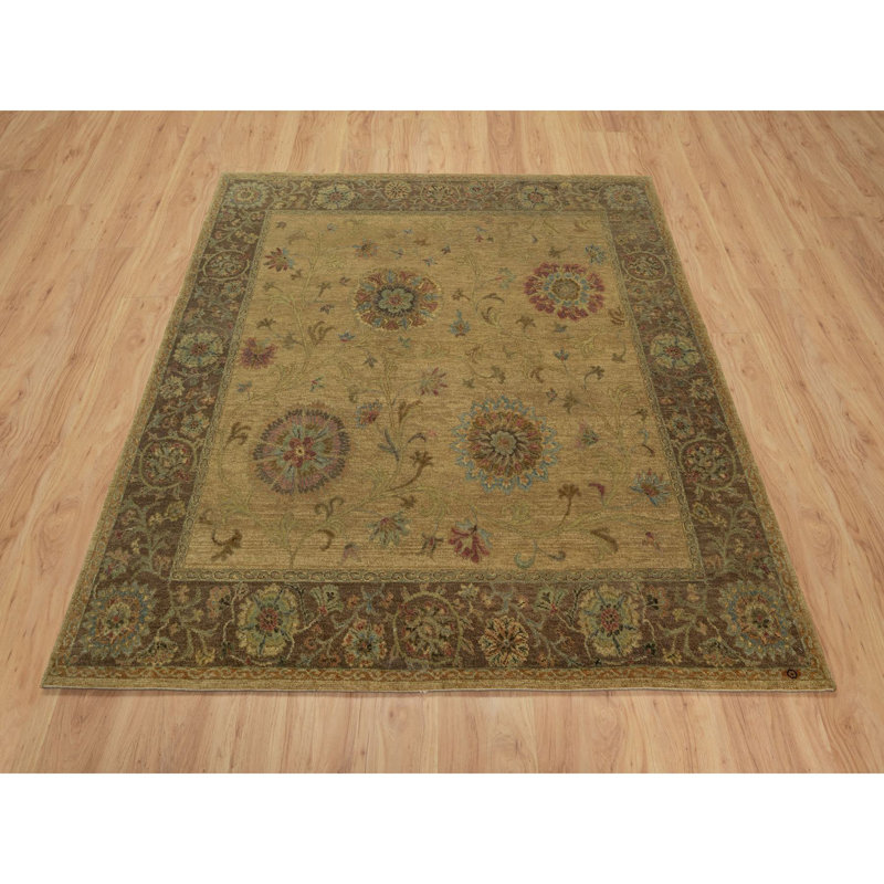 Tapis carré en laine noué à la main 5 pi 5 po x 5 pi 10 po Himalayan