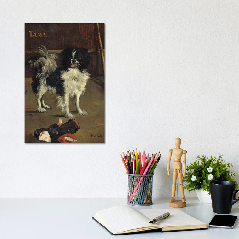 Tama, The Japanese Dog, C by Edouard Manet - Wrapped Canvas Painting, 30.48cm H x 20.32cm W x 1.91cm D
