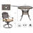 Worceer 2 - Person Patio Dining Set with Round Table , Cushions Included-957554806