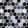 Fusion Dot 2" x 2" Penny round Marble Look Mosaic Wall Tile