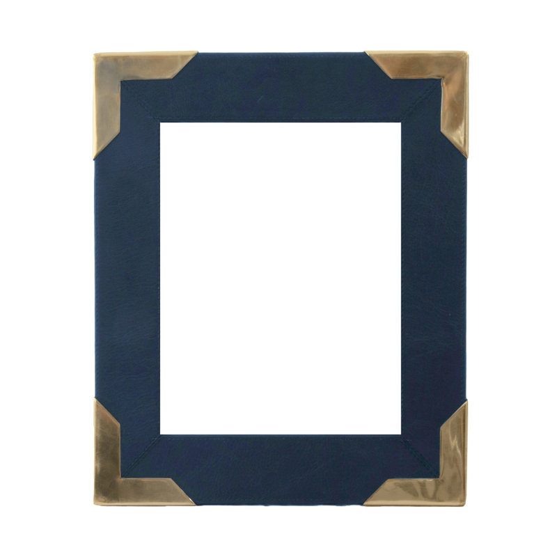 Derby Leather Single Picture Frame, 10" x 8", Blue