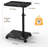 Adjustable Height C Table With 360° Swivel Wheels, Slide Under Sofa Side Table, Sturdy C-Shaped End Table For Living Room, Bedroom, And Small Spaces