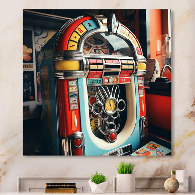 Blue Soundtrack Symphony Jukebox Melodies - Jukeboxes Metal Wall Art