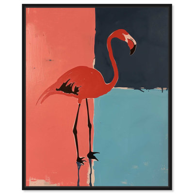 Flamingo Tones Canvas Summer Themed Retro Prints by Art Remedy