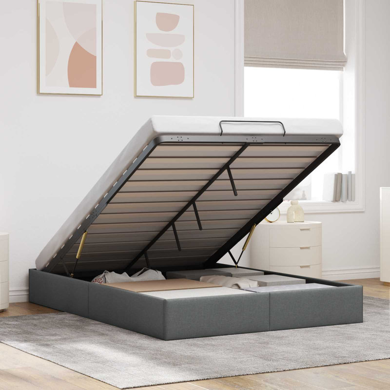 Kingsize (5') Ottoman Bed, Dark Grey