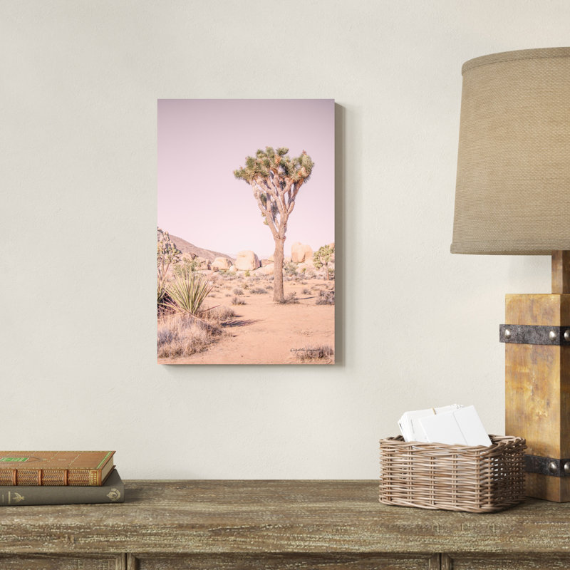 " Joshua Tree III Blush ", 12" H x 18" W x 1.25" D