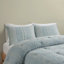 Ensemble de literie en coton 3 pièces pour grand lit - rayures brodées et encre de qualité + édredon ivy double / grand avec texture respirante-126060578
