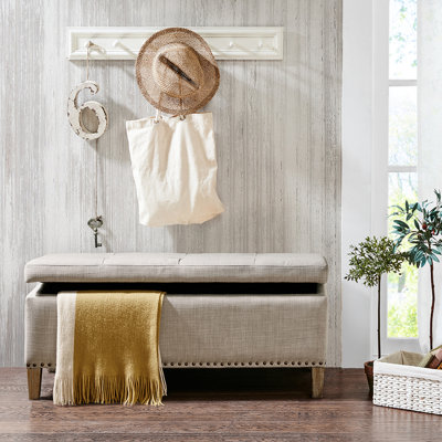 Banc de rangement en tissu