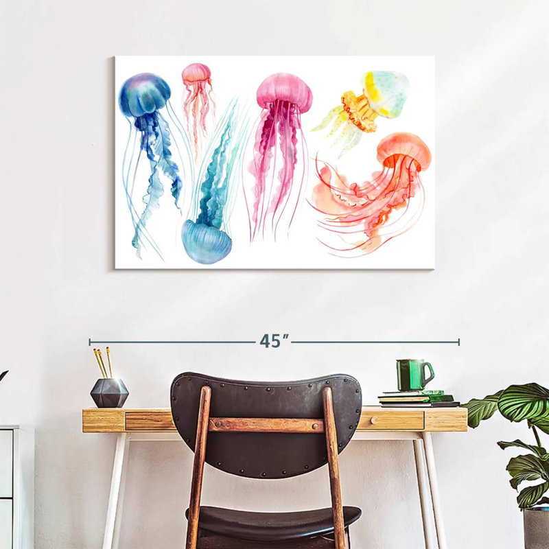 Brampt Dreamy Jellyfish, 26" H x 39" W