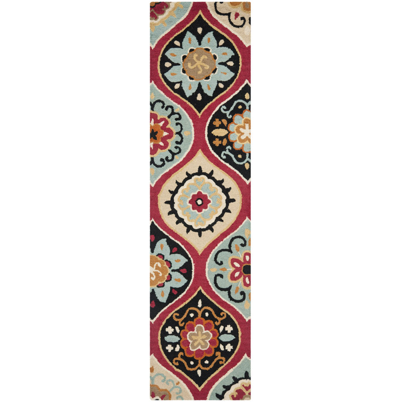 Roslyn Hand Tufted Wool Damask Rug, Runner 2'3" x 9'