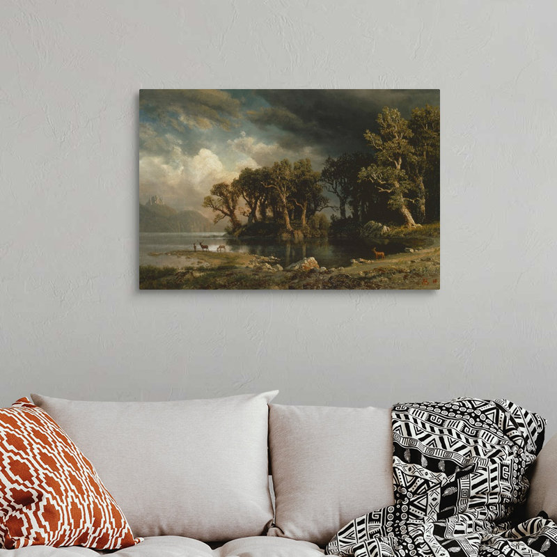The Coming Storm, 1869 par Albert (1830-1902) Bierstadt-impression sur toile, H 24 po x l 36 po x P 1,25 po, Toile tendue