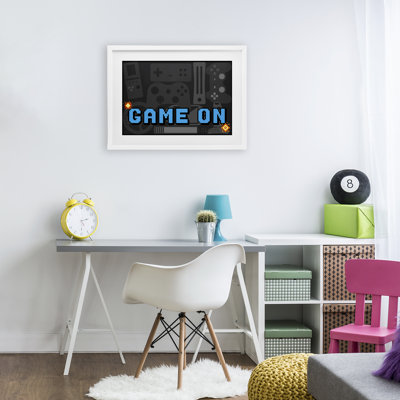 «Game On Arcade», reproduction encadrée sous verre, conception de Kim Allen