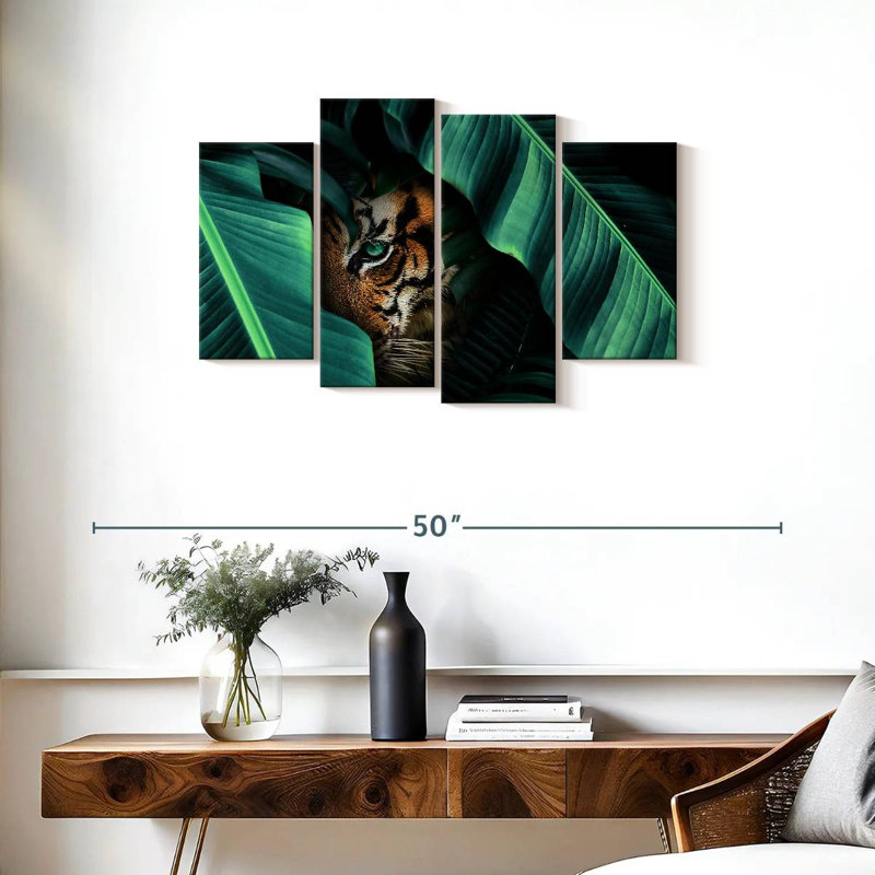 Brampt Hiding Tiger, 22" H x 36" W