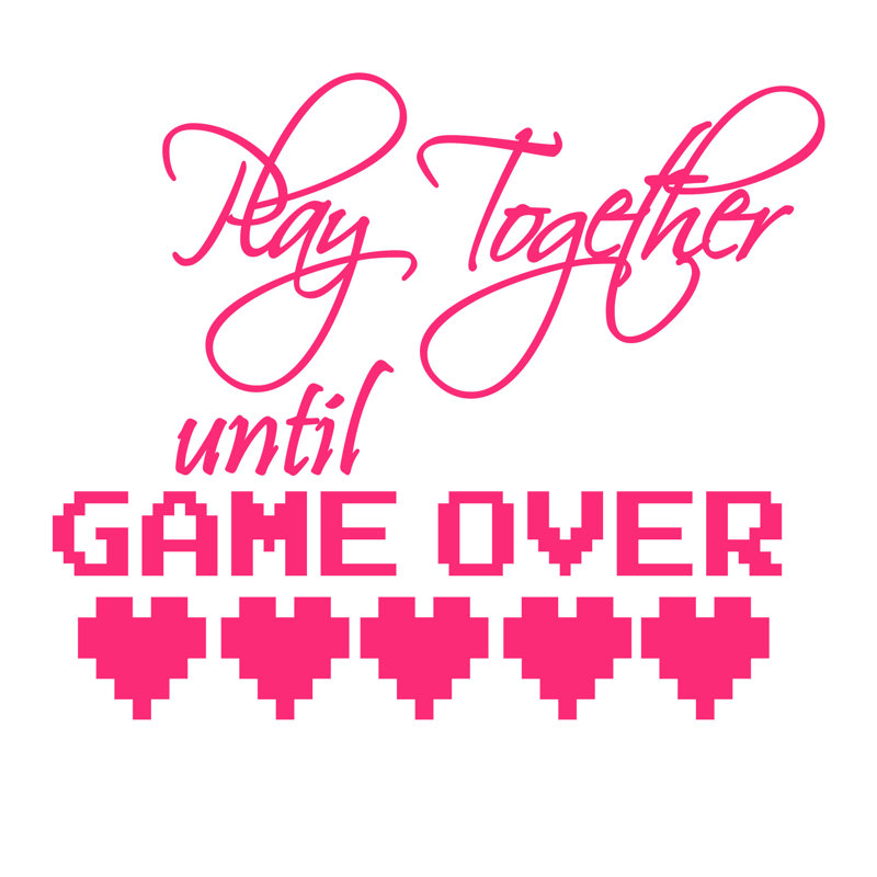 Ensemble d'adhésif décoratif 100 pièces Play Together jusqu'à Game Over, H 37 po x l 28 po, Rose vif