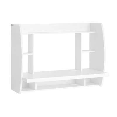 Carrero Solid Wood Top Floating Desk