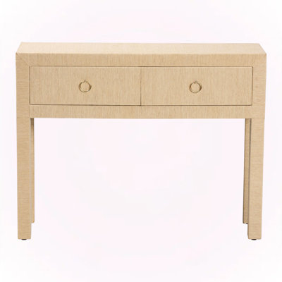 Harumi 2-Drawer Console Table, Grasscloth