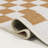Aparicio Modern Cottage Checkerboard Washable Gold/Cream Rug-1016443653