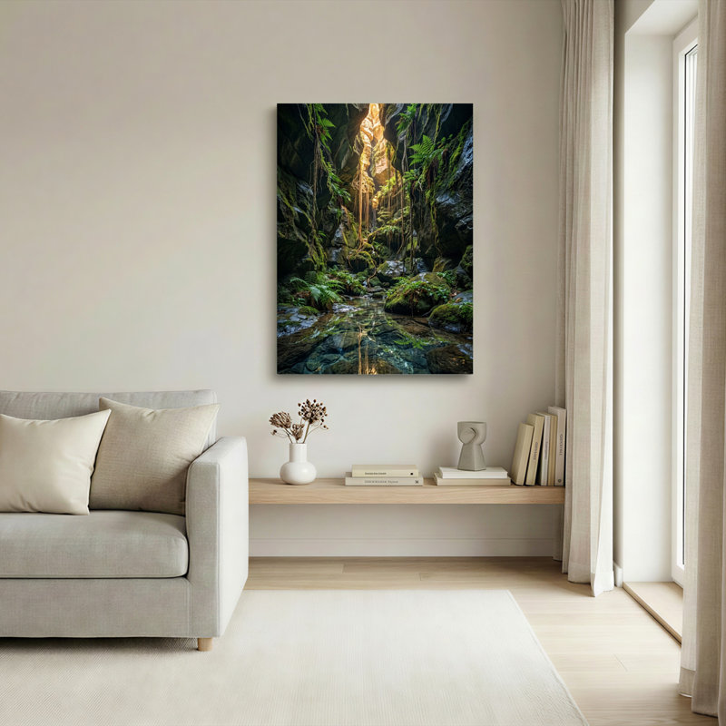 Ensemble de 1 tableau sur toile Mossy Canyon, 40"H x 28"W, Toile tendue