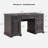 Ohana 58'' W Rectangle Computer Desk with Storage Cabinet and Drawers, Workstation for Office Home-926011655