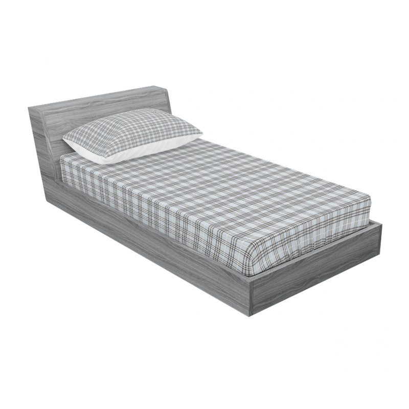 Microfiber Plaid Sheet Set, Twin XL Sheet Set with Fitted Sheet