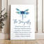 Dragon volant, libellule aquarelle bleue, art mural toile tendue, 24 po x l 36 po