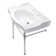 Ceramic U-Shaped Console Bathroom Sink with Overflow