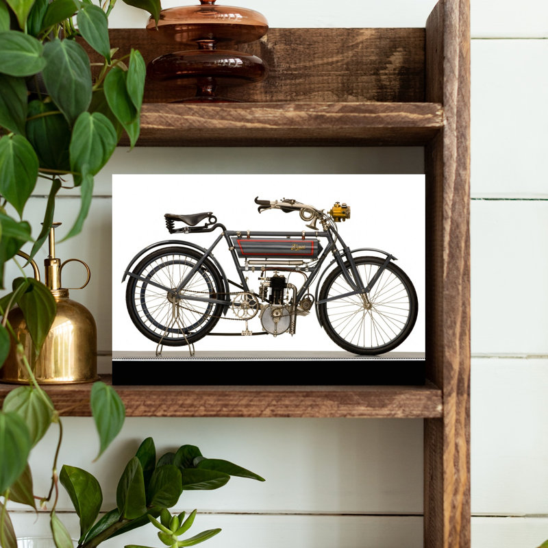 «1908 Terrot Motorcy Classic Abstract Landscape Nature», art mural, H 12 po x l 18 po