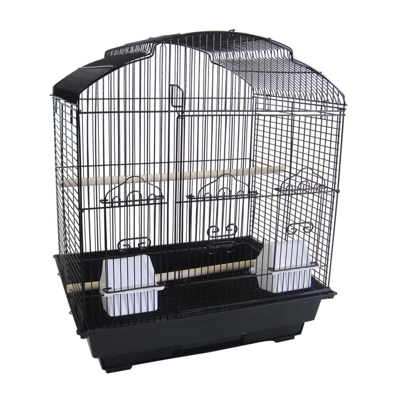 Cage à oiseau avec petit coquillage coquille, Noir