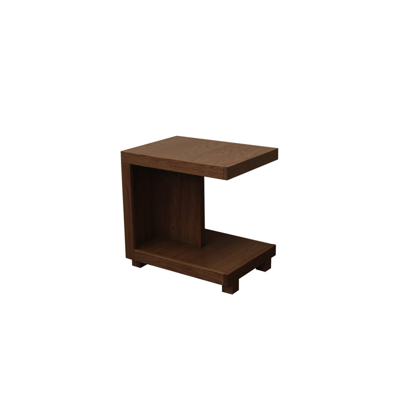 Table de 18 po Canyon, sans assemblage requis, chêne bourbon, bois massif et placage, une tablette, finition bourbon rustique, assemblage, entrée