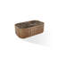 Table basse Juba en marbre et noyer naturel avec roulettes Juba