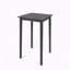 Table de bar carrée en bois d'acacia gris foncé