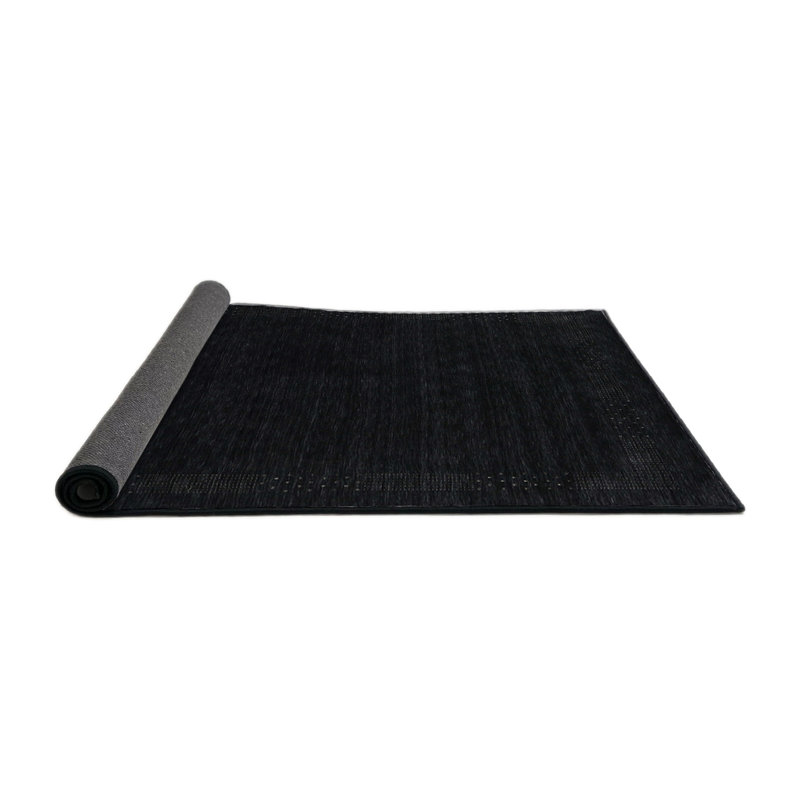 Tapis contemporain noir, Rond 3 pi