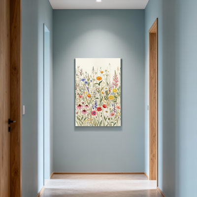 Motif floral de plantes et fleurs