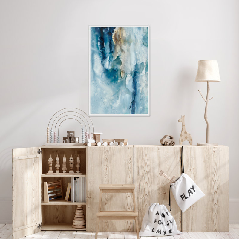 Peaceful Calm III - Painting, 95cm H x 65cm W, White Framed Paper Print
